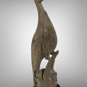 Paon Mnong ou Jarai Vietnam, sculpture en bois dur Taeng, fin 19ème siècle