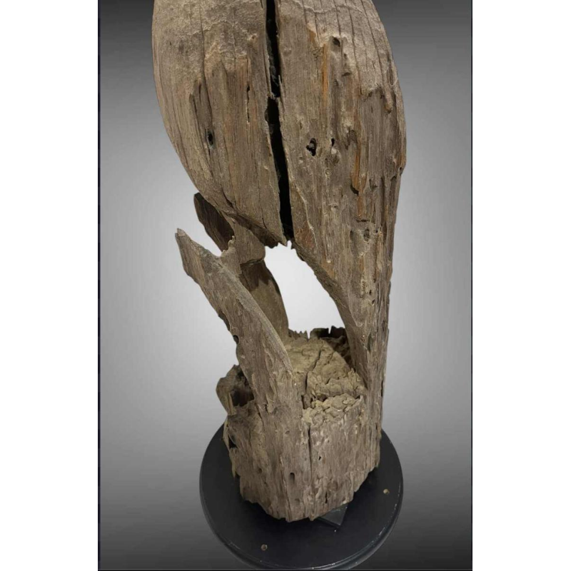 Paon Mnong ou Jarai Vietnam, sculpture en bois dur Taeng, fin 19ème siècle