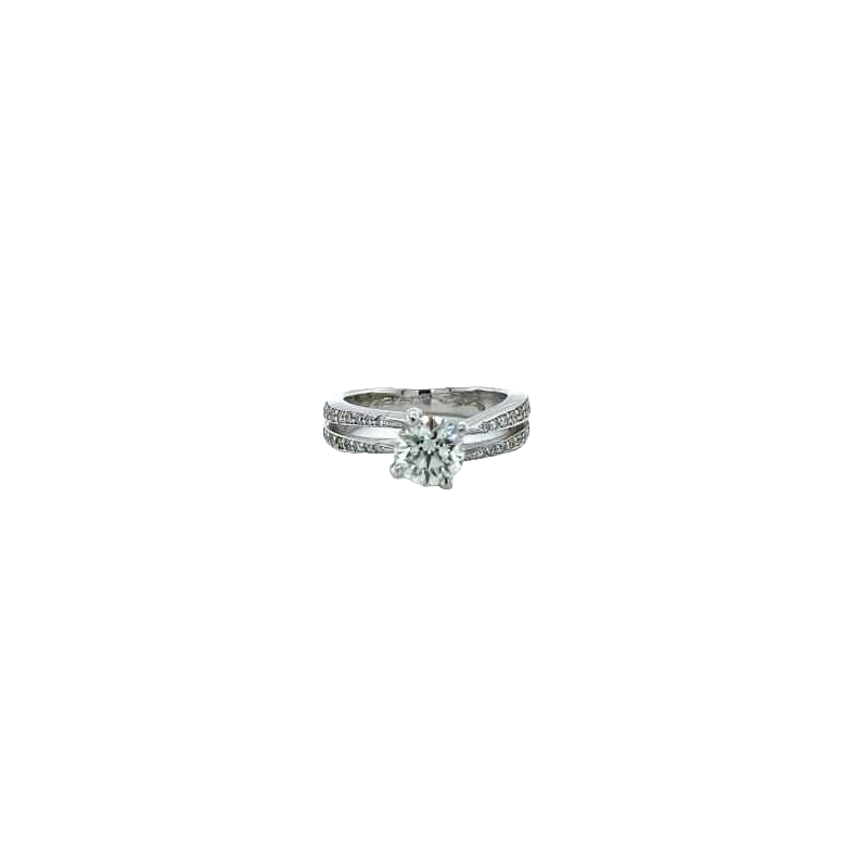 Bague en or blanc 18 carats avec diamant