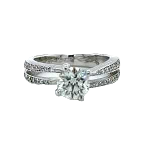 Ring in 18 karaat witgoud met diamant