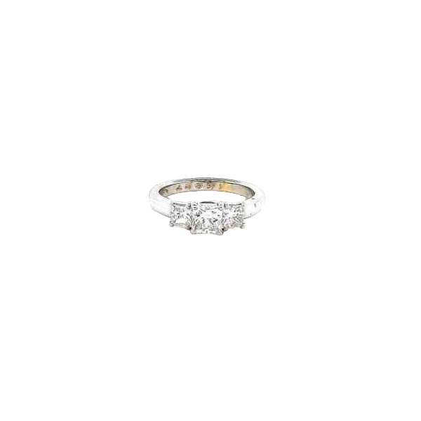 Trilogie Princesse ring in witgoud, hoge kwaliteit diamanten