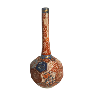 Octagonal sake bottle, porcelain, Imari, Japan, Meiji