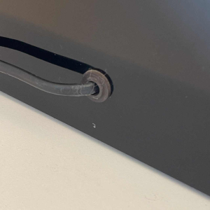 MAISON JANSEN (attr) 'Ammonite' lamp 102cm, gilded brass and black lacquered wood, Hollywood Regency ca 1970