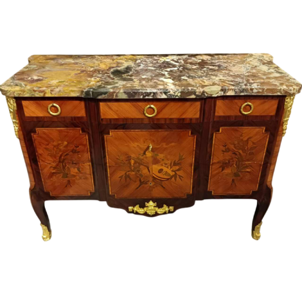Overgang Louis XV - Louis XVI commode gestempeld G.Lavigne
