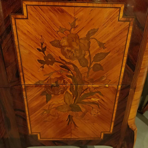 Commode Transition Louis XV - Louis XVI estampille G.Lavigne- Marbre Sarrancolin