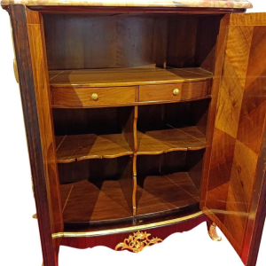 Napoleon III hoge kast gestempeld LEXCELLENT Paris, 2 deuren, marqueterie, brons, 19e eeuw