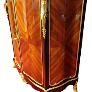 Napoleon III high cabinet stamped LEXCELLENT Paris, 2 doors, marquetry, bronze, 19th c