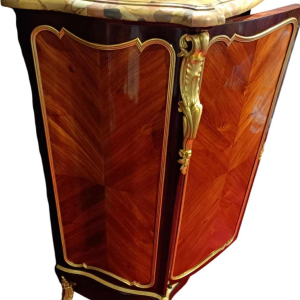 Napoleon III hoge kast gestempeld LEXCELLENT Paris, 2 deuren, marqueterie, brons, 19e eeuw