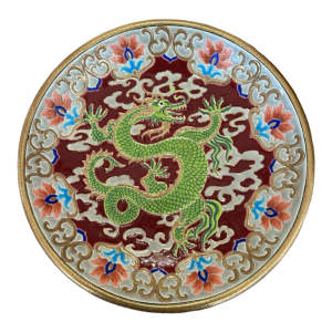 Emaux de Longwy & Rolande Rizzi, circular bowl with circled enamels, enhanced by Justin Masson