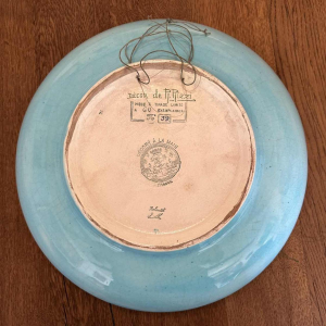 Emaux de Longwy & Rolande Rizzi, coupe circulaire aux émaux cernés, rehaussée par Justin Masson