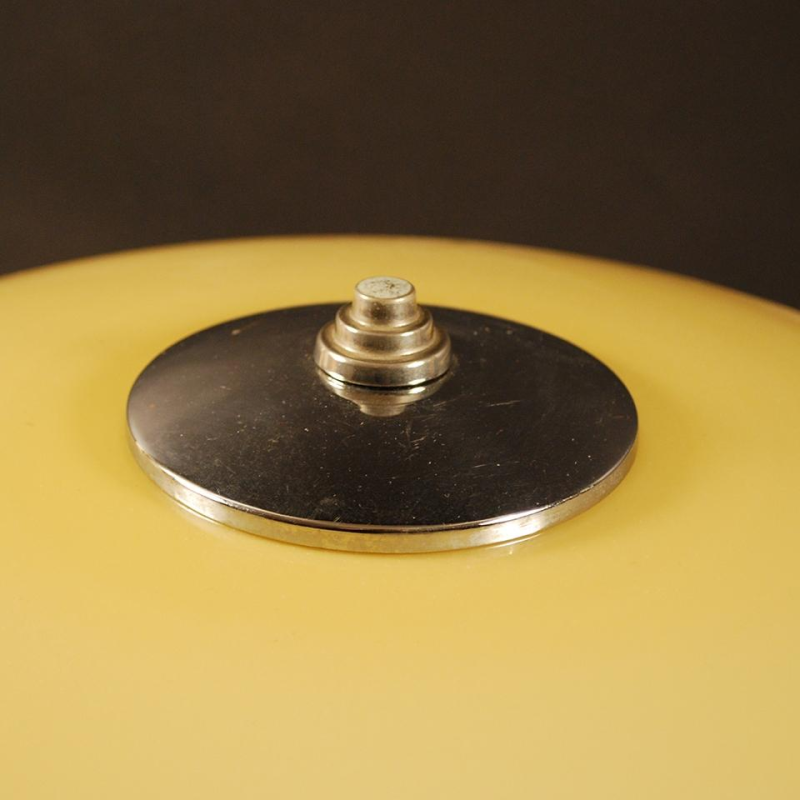 Art Deco table lamp in metal and opaline glass - circa 1930