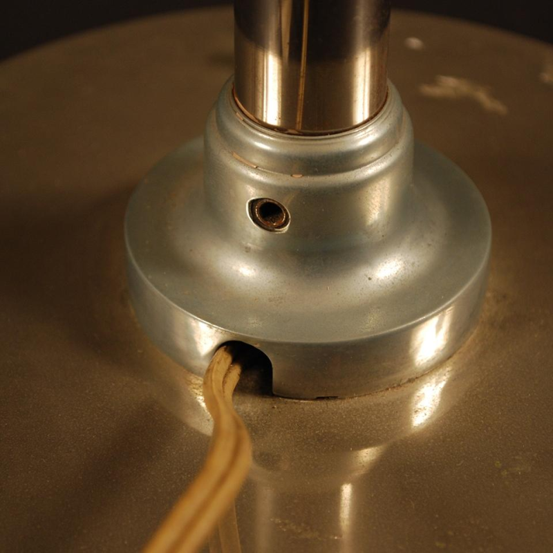 Art Deco table lamp in metal and opaline glass - circa 1930