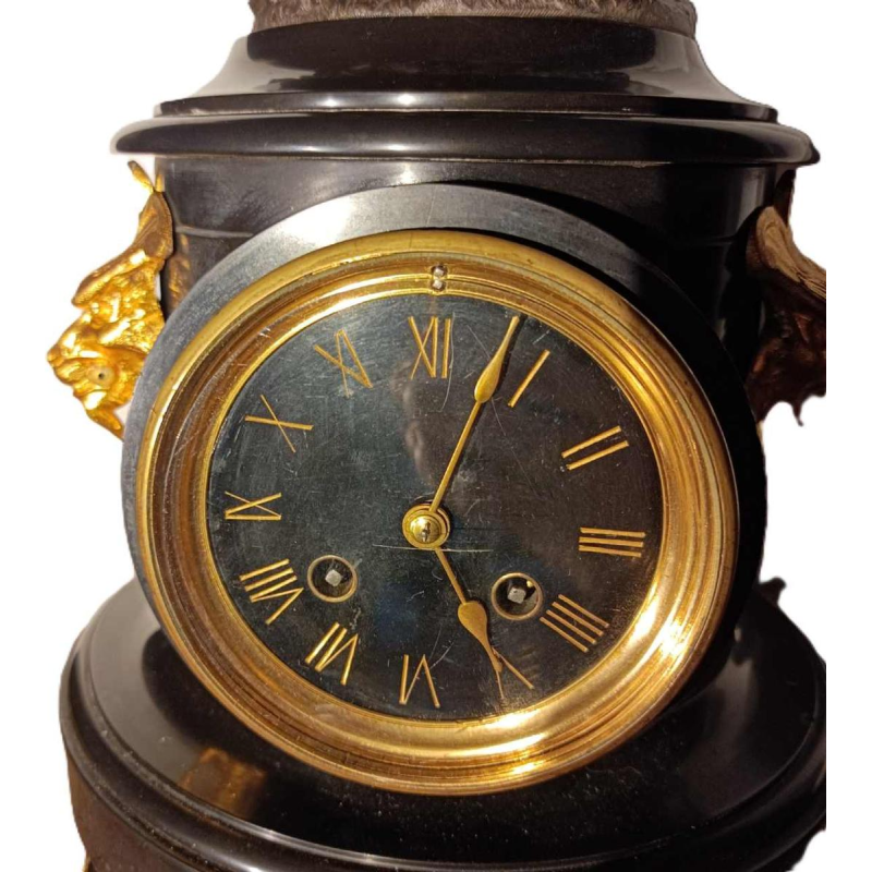 Jean-Baptiste REVILLON, Napoleon III clock with group of bronze putti, 19th c