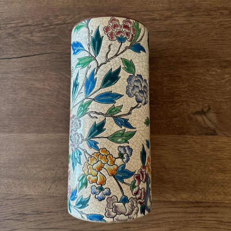 Emaux de Longwy, paire de vases "au Phoenix", faïence émaillée cloisonnée, 19ème siècle