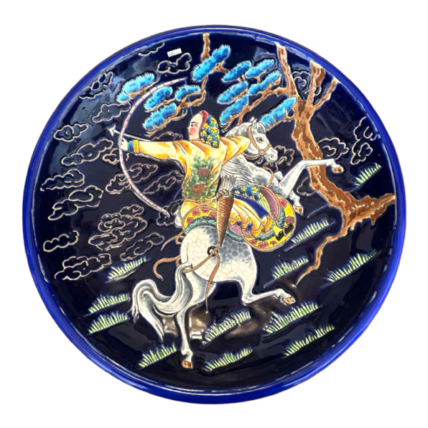 Emaux de Longwy, large circular bowl, ringed enamel with AK ( Albert Kirchstetter) enhancement decoration by Rizzi