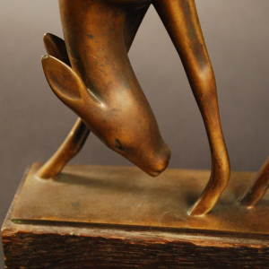 Frederick Guinzburg, "Deer" Art Deco bronze sculpture -1922