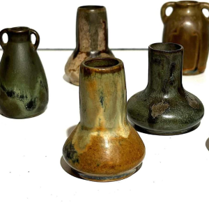 Denbac & Charles Greber, set of 7 stoneware miniature vases, France, early 20th century