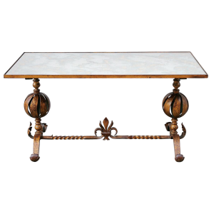 TABLE BASSE EN BRONZE DORE CIRCA 1940.