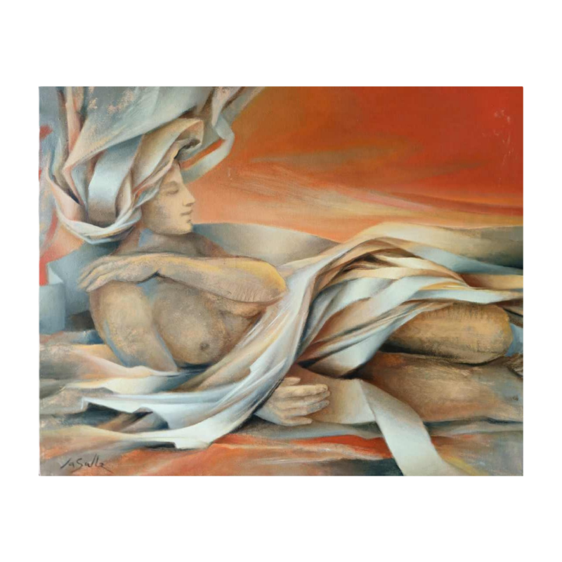 Charles-Louis Lasalle 'Marie Carmen' tableau huile sur toile, 2002