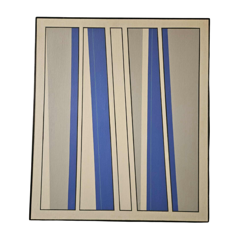 Jean Dubois 'Composition abstraite' tableau huile sur toile, 1984
