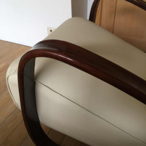 Jindrich Halabala voor THONET, Paar fauteuils "H269" Art Deco, 1930