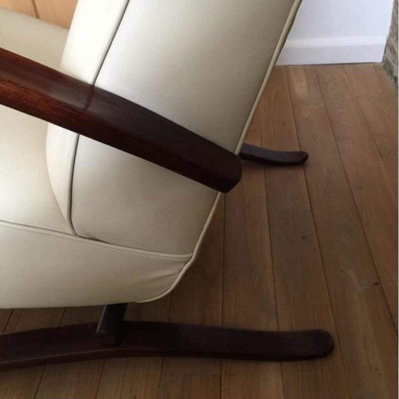 Jindrich Halabala pour THONET, Paire de fauteuils "H269" Art Déco, 1930