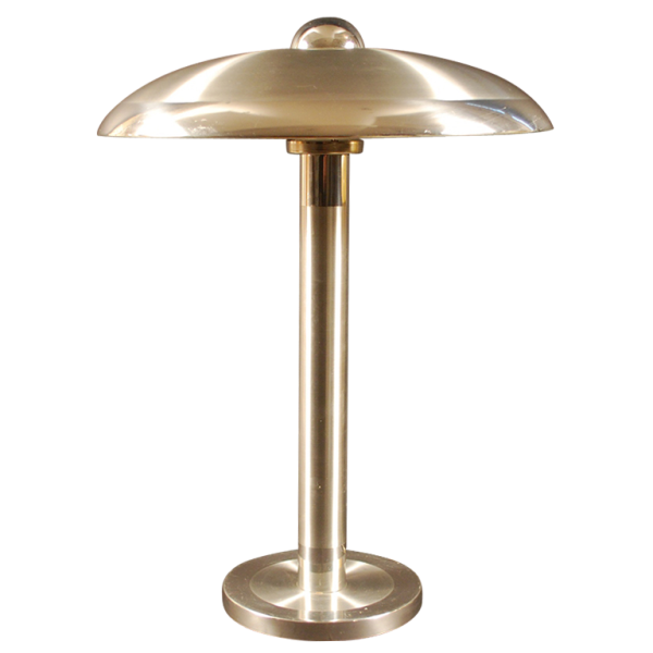 Art Deco tafel / bureaulamp in metaal, circa 1935