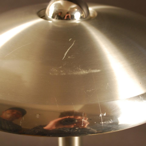 Art Deco table / desk lamp, chromed and brushed metal, circa 1935