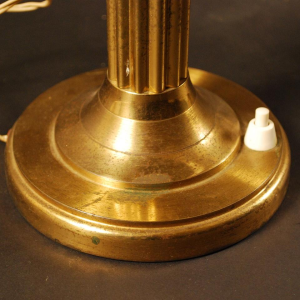 Paar Art Deco verguld messing tafellampen, ca 1925