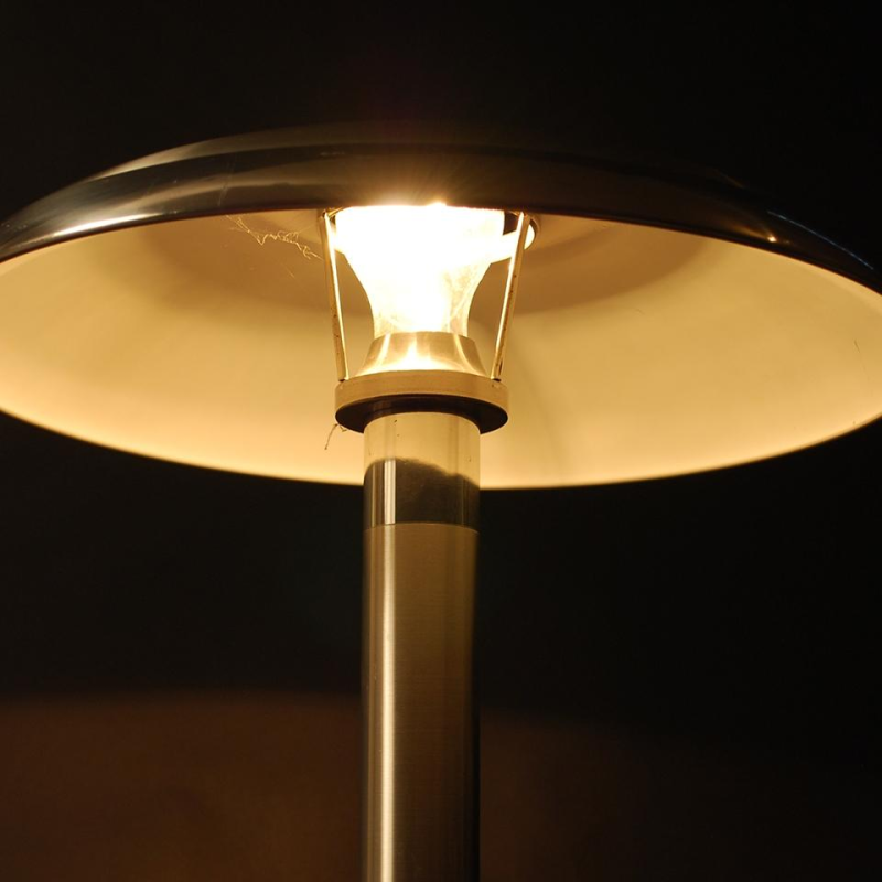 Art Deco table / desk lamp, chromed and brushed metal, circa 1935