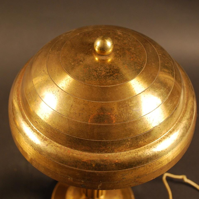 Pair of Art Deco gilt brass table lamps, ca 1925