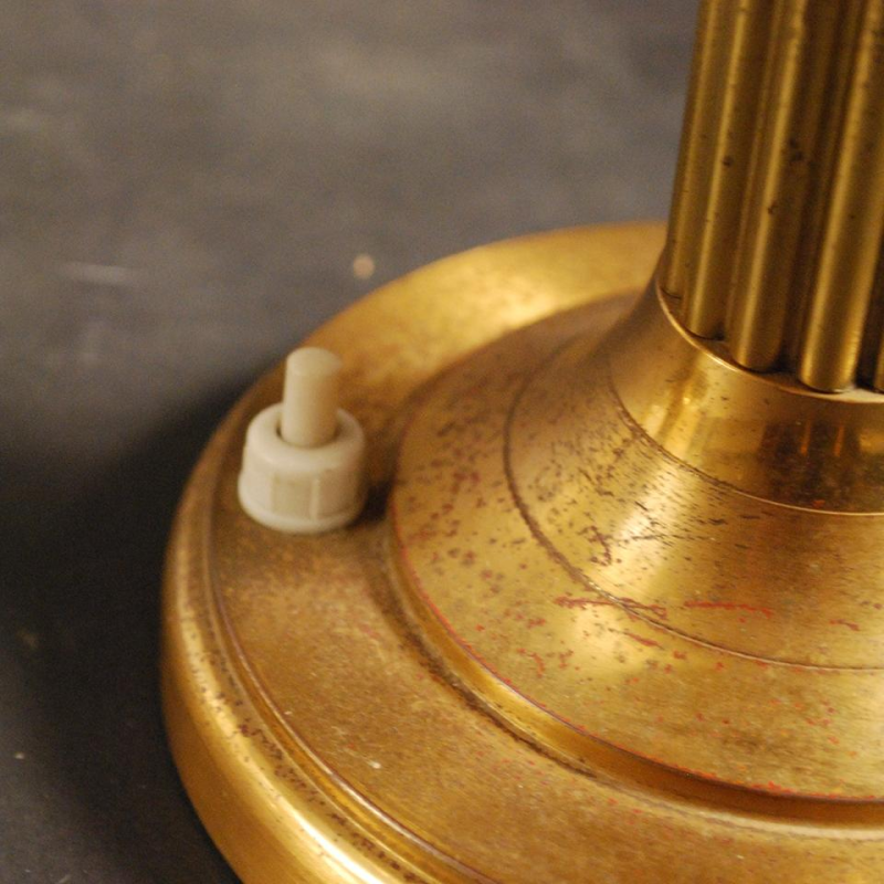 Paar Art Deco verguld messing tafellampen, ca 1925