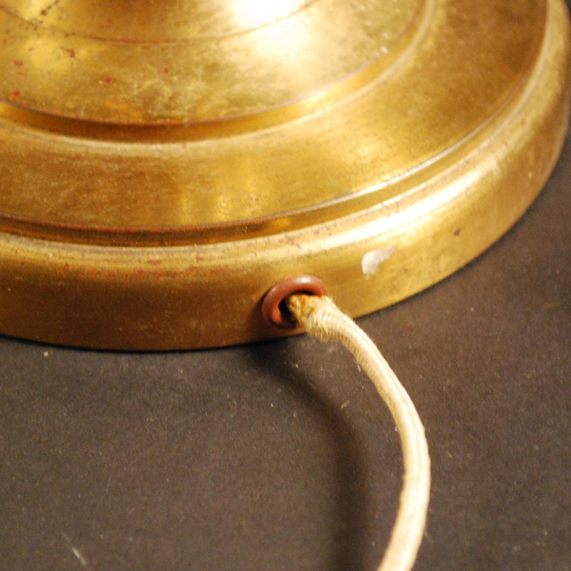 Paar Art Deco verguld messing tafellampen, ca 1925