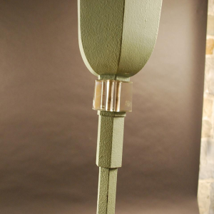 Lampadaire Art Déco en métal polychromé hexagonal - entretoise cristal - 1925