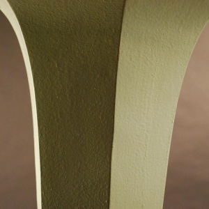 Art Deco vloerlamp in gepolychromeerd zeshoekig metaal - kristallen tussenstuk - 1925