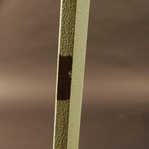 Lampadaire Art Déco en métal polychromé hexagonal - entretoise cristal - 1925