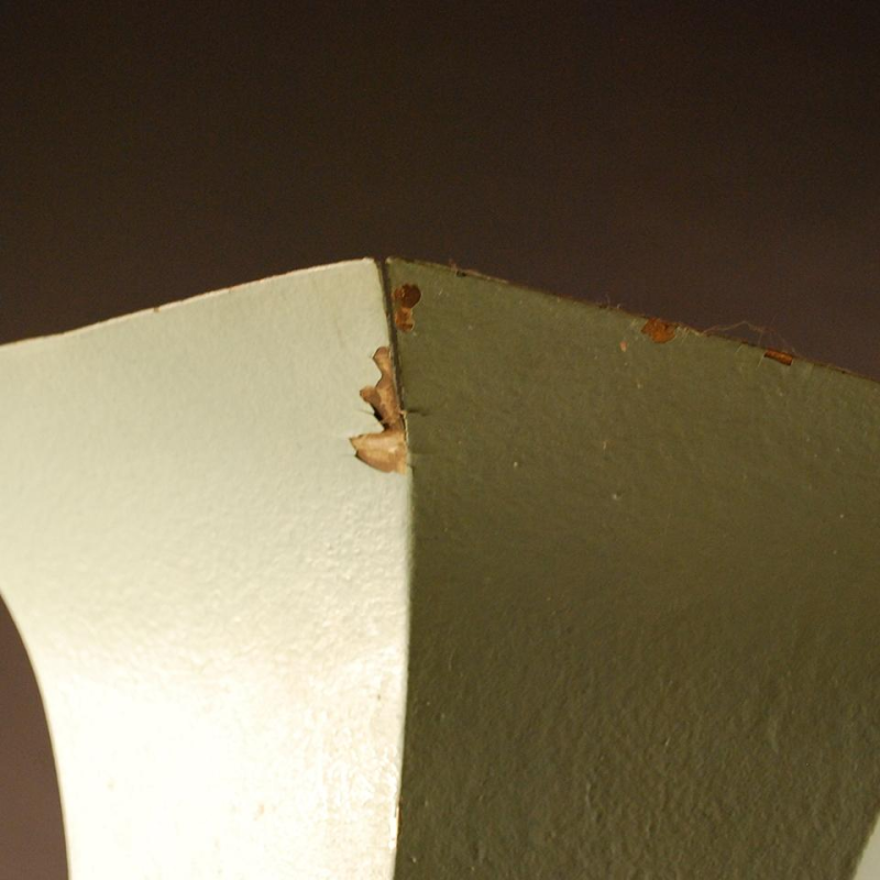 Lampadaire Art Déco en métal polychromé hexagonal - entretoise cristal - 1925