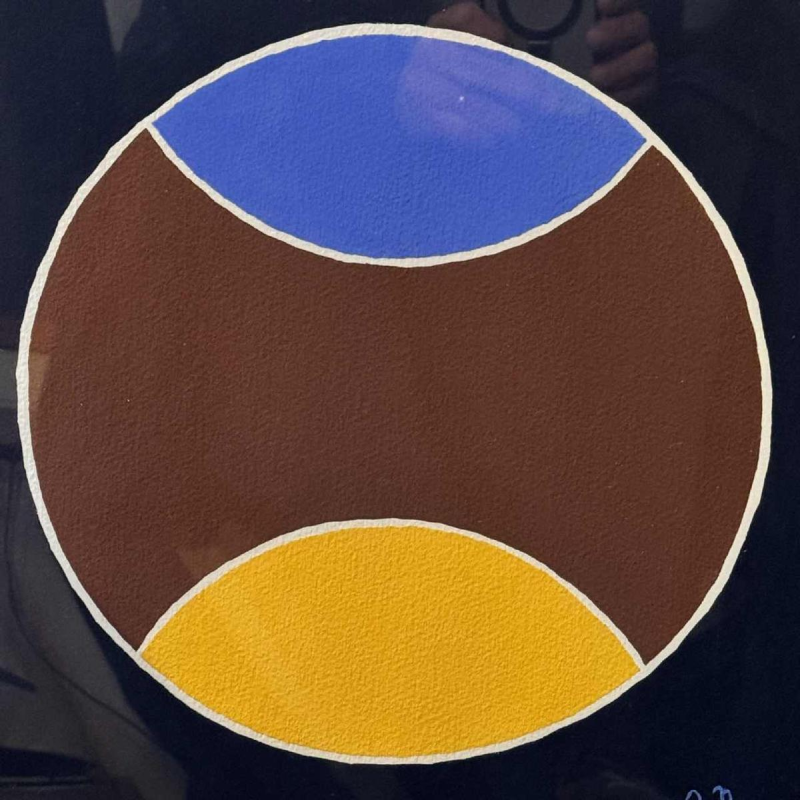 O. NYSSENS "abstractie" olieverf of gouache op papier