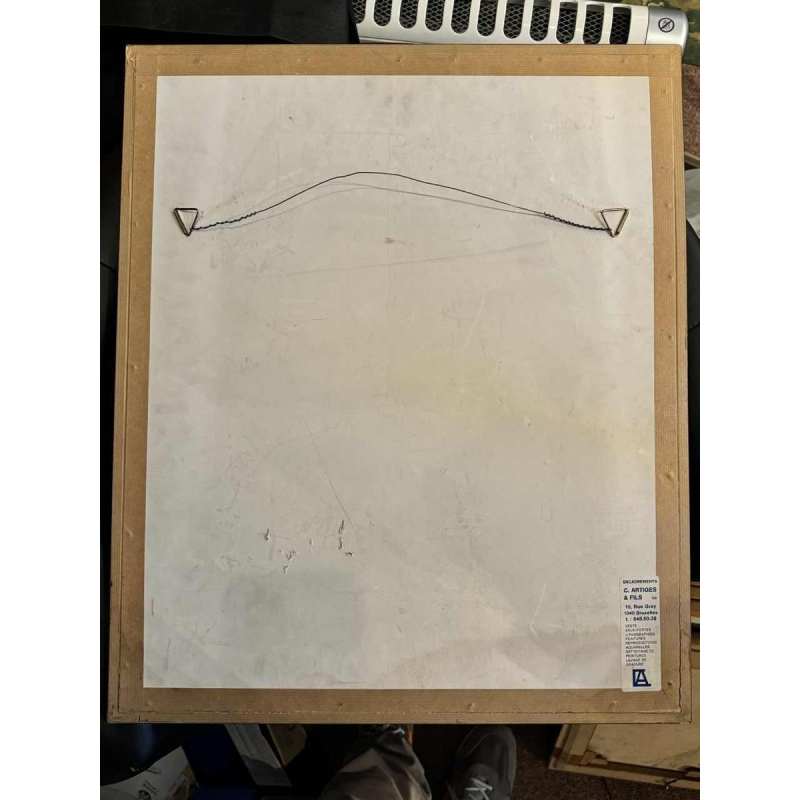 O. NYSSENS « abstraction » huile ou gouache sur papier