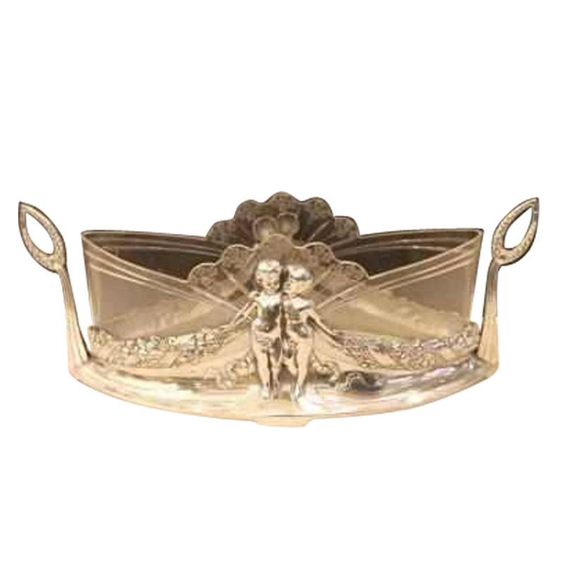 Jardinière Art Nouveau, métal argenté et cristal taillé WMF, ca 1900
