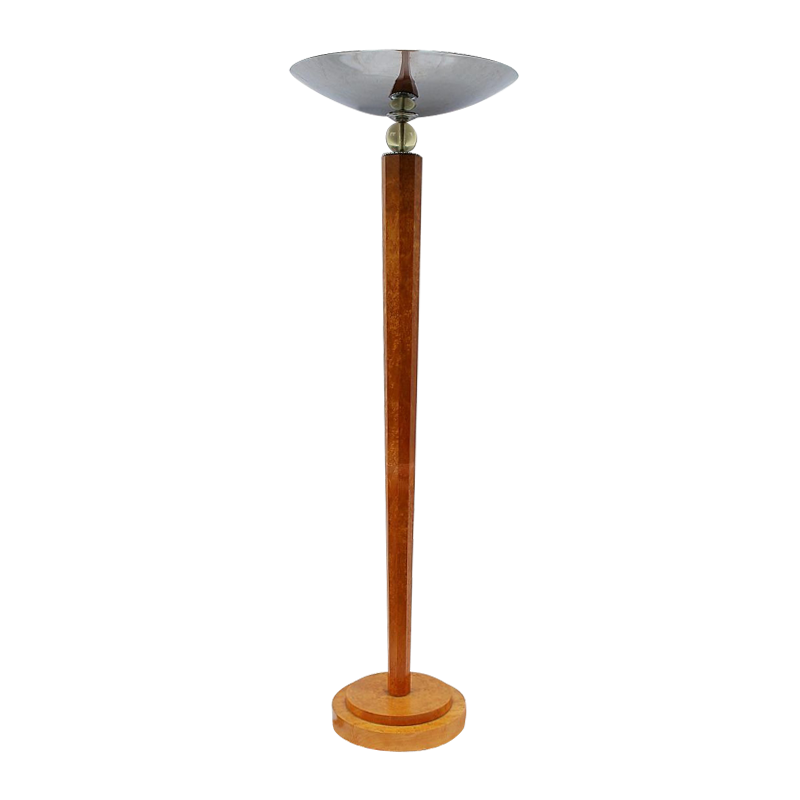 LAMPADAIRE ART-DECO EN ERABLE MOUCHETE