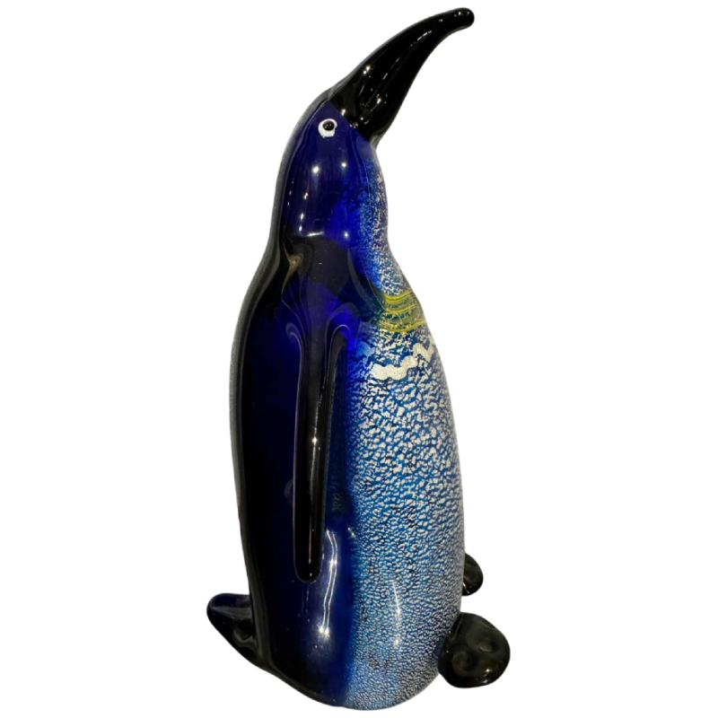 AURELIANO TOSO « Pinguin ou manchot » sculpture animalière en verre soufflé, Italie Murano ca 1960