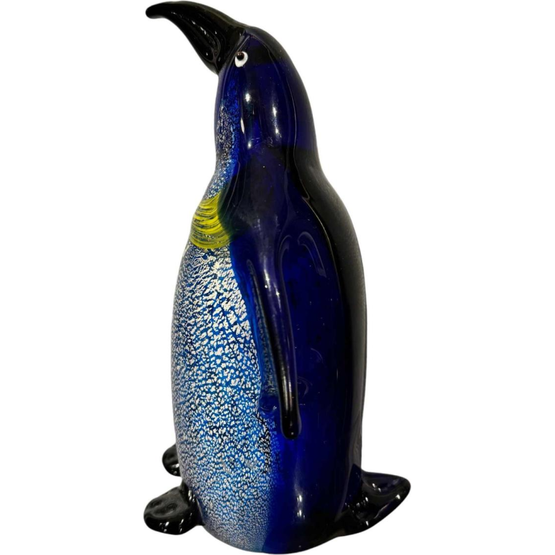 AURELIANO TOSO « Pinguin ou manchot » sculpture animalière en verre soufflé, Italie Murano ca 1960