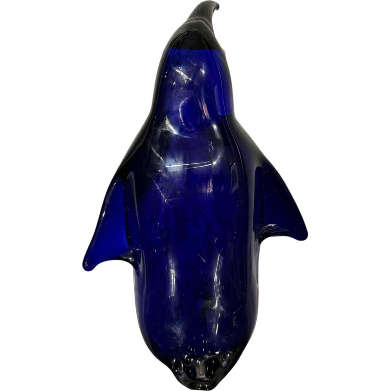 AURELIANO TOSO « Pinguin ou manchot » sculpture animalière en verre soufflé, Italie Murano ca 1960