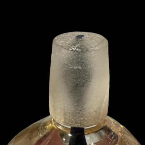 PIERRE MARION, grand flacon / sculpture en cristal doublé avec incrustation dor, France ca 1980