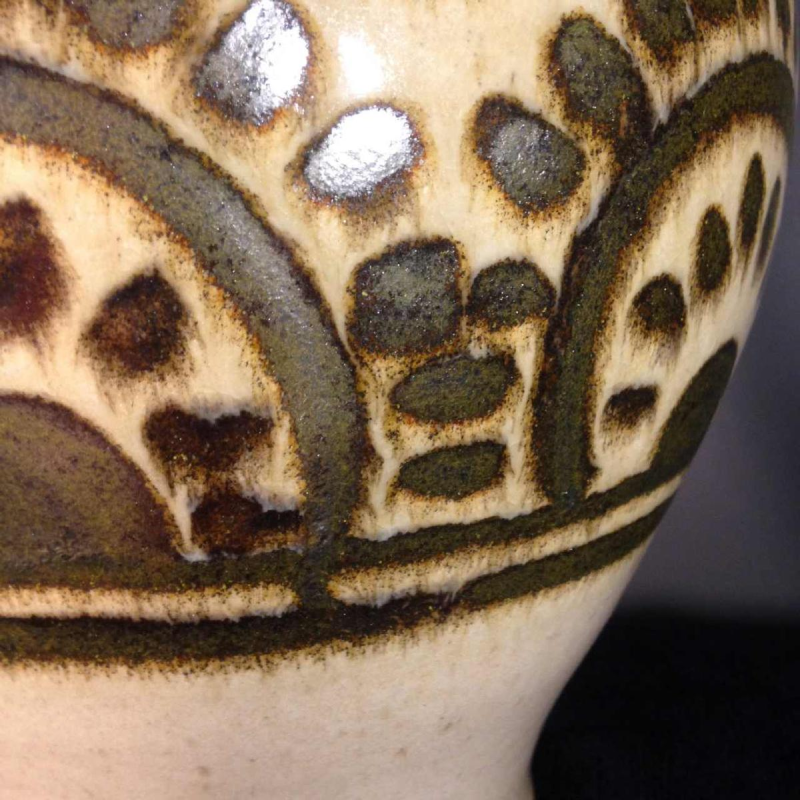 Eugene Paulus, vase africaniste Art Déco, Grès de Bouffioulx CHATELET, 1927