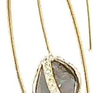 Oorbellen in 18kt geel goud met diamanten