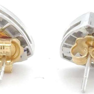 Pair of BlingBling earrings in two-tone gold with yellow and white diamonds