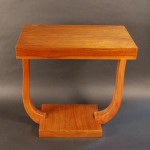 Wallnut Gueridon from DE COENE Art Déco foot "violon" - circa 1930