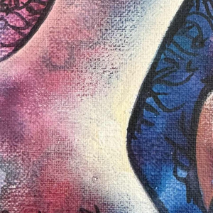 Charles DELPORTE « La Muse - Hommage à Paul Verlaine » peinture huile sur toile